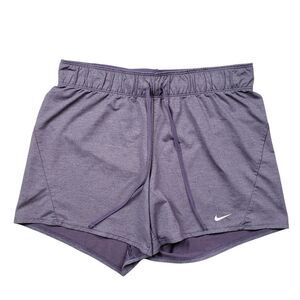 Nike Dri-Fit Shorts Womens Small Purple Running Drawstring Swoosh Activewear